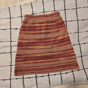 Moda Striped Pencil Skirt in Rust, Tan & Moss